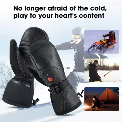 Advanced Far Infrared Heated Mitten Gloves with 3-Temperature Control & Rechargeable Battery - Image 5