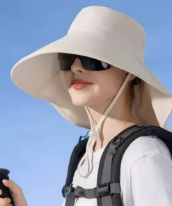 Adjustable Sun Protection Bucket Hat with Shawl for Outdoor Activities