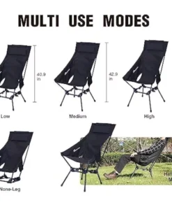Adjustable High-Back Oversize Camping Chair