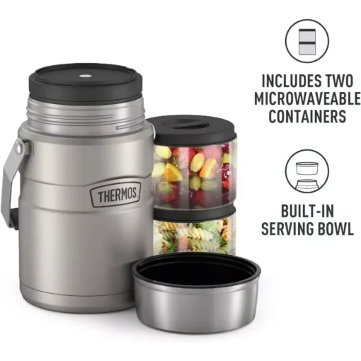 47 Oz Matte Steel Vacuum-Insulated Food Jar - Image 5