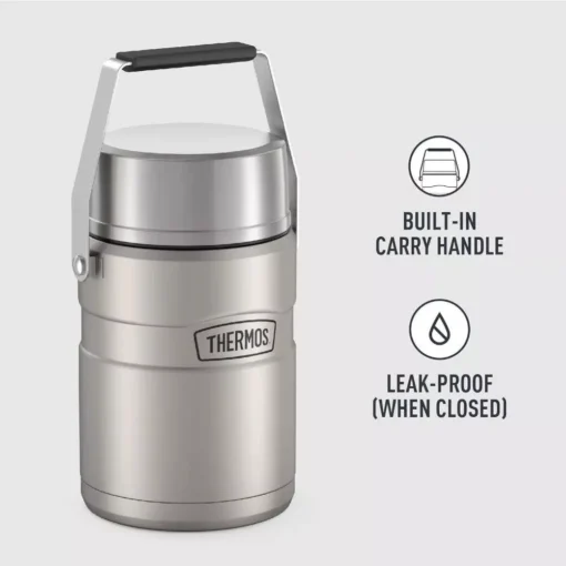 47 Oz Matte Steel Vacuum-Insulated Food Jar - Image 2