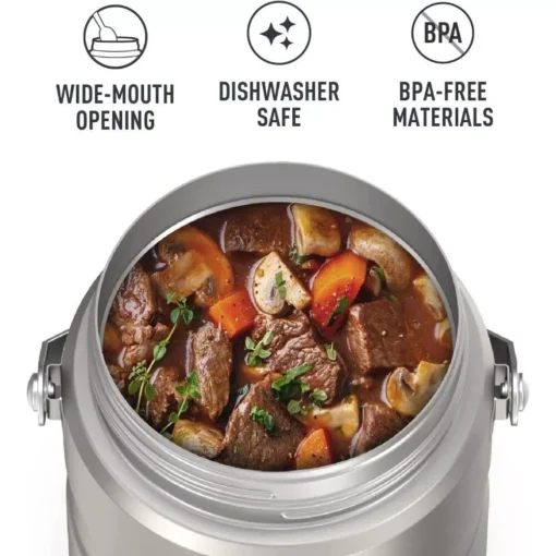 47 Oz Matte Steel Vacuum-Insulated Food Jar - Image 4