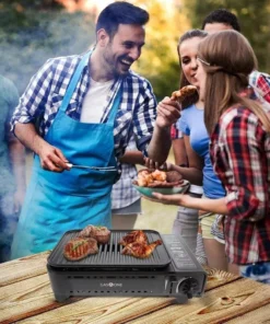 Dual Fuel Portable Camping Grill Gas Stove with Carrying Case