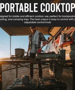 Dual Fuel Portable Camping Grill Gas Stove with Carrying Case