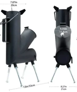 Compact High-Efficiency Wood-Burning Rocket Stove