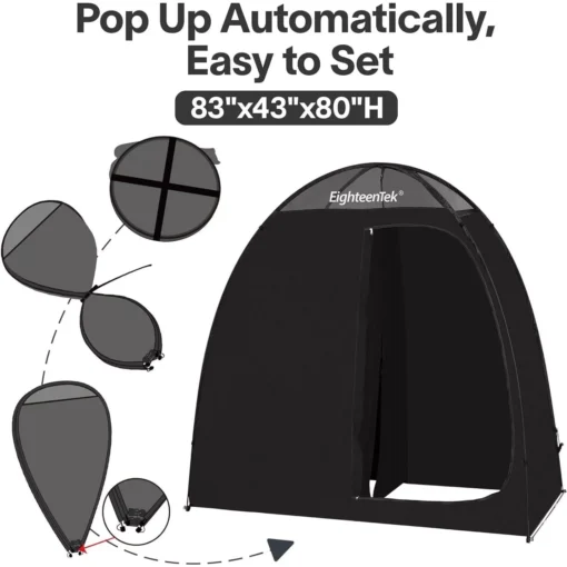 Camping Shower Tent Changing Room – 2 Rooms, UV Protection, Portable - Image 7
