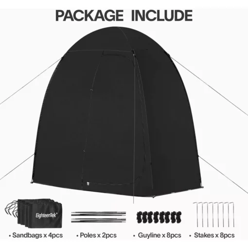 Camping Shower Tent Changing Room – 2 Rooms, UV Protection, Portable - Image 4