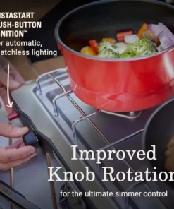 2-Burner Propane Camping Stove with Push-Button Ignition