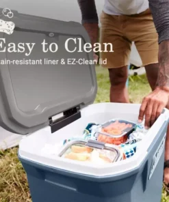 60QT Wheeled Camping Cooler Box