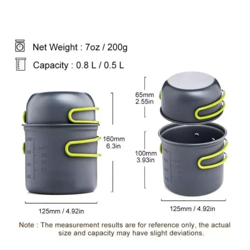 Ultralight Outdoor Camping Cookware Set - Image 3