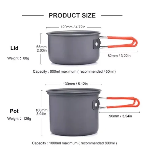 Ultralight Outdoor Camping Cookware Set - Image 4