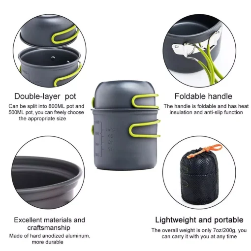 Ultralight Outdoor Camping Cookware Set - Image 5