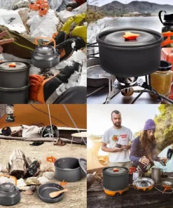 Lightweight Aluminum Camping Cooking Set for Hiking, Trekking & Outdoor Adventures