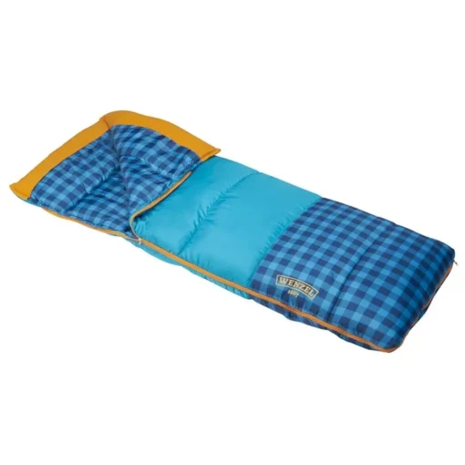 Cozy & Colorful 40-50 Degree Youth Rectangular Sleeping Bag for Camping - Image 3