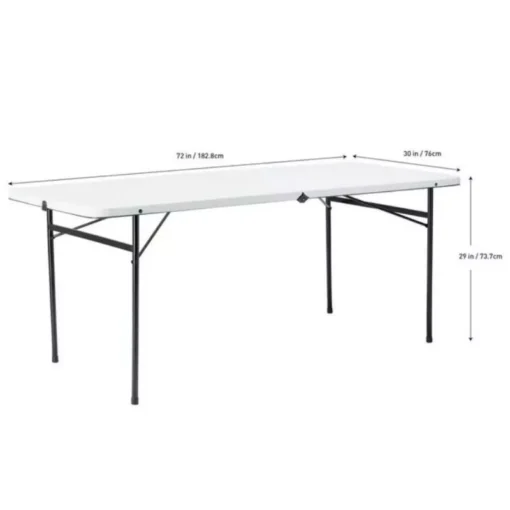 6-Foot Foldable Plastic Table - Image 6