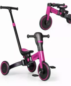 4-in-1 Foldable Toddler Tricycle with Push Handle