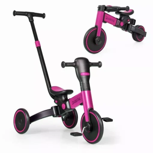 4-in-1 Foldable Toddler Tricycle with Push Handle
