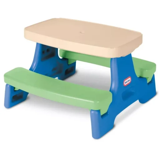 Kid-Friendly Picnic Table with UV Protection Umbrella - Image 5