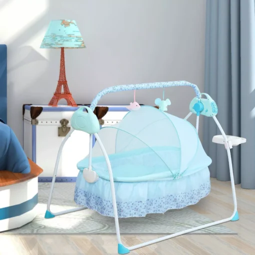 Electric Baby Cradle with Bluetooth, Music & Bouncer - Image 6
