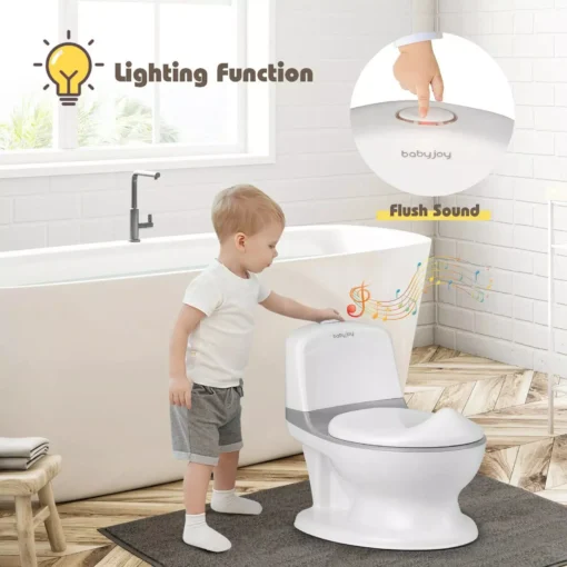 Kids Realistic Potty Training Toilet with Sound & Lighting - Image 5
