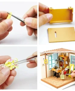 Enchanting Wooden Miniature Dollhouse Kit
