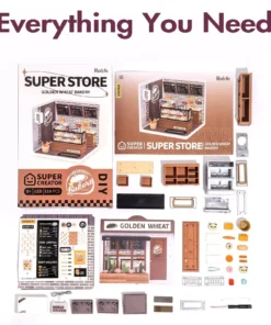 DIY 3D Golden Wheat Bakery Puzzle