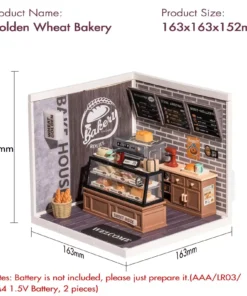 DIY 3D Golden Wheat Bakery Puzzle