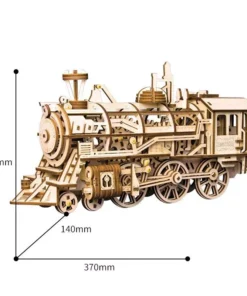 Clockwork Wooden Locomotive Model Kit