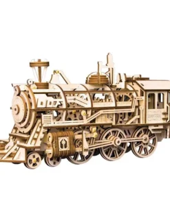 Clockwork Wooden Locomotive Model Kit