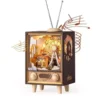 3D Wooden Sunset Carnival Music Box with Light