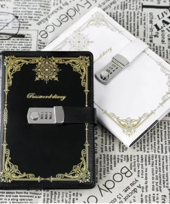 A5 Creative Notebook with Lock – 200 Pages Diary Book for School and Office