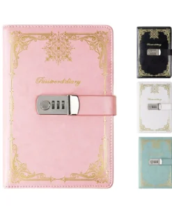 A5 Creative Notebook with Lock – 200 Pages Diary Book for School and Office