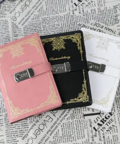 A5 Creative Notebook with Lock – 200 Pages Diary Book for School and Office