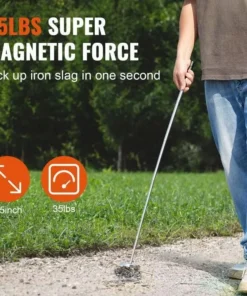Telescoping Magnetic Sweeper Pickup Tool – 35LB Pull Capacity