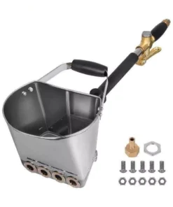 4-Jet Mortar Sprayer Gun 3kW Stucco, Plaster & Cement Spray Tool