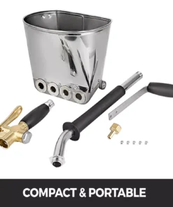 4-Jet Mortar Sprayer Gun 3kW Stucco, Plaster & Cement Spray Tool