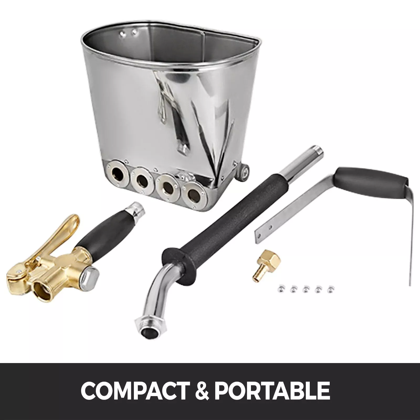 4-Jet Mortar Sprayer Gun 3kW Stucco, Plaster & Cement Spray Tool