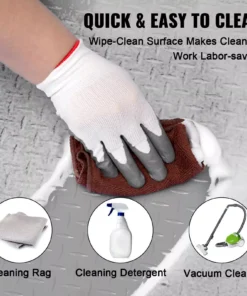 Silver PVC Vinyl Garage Floor Mat – Anti-Slip, Waterproof, and Heavy-Duty