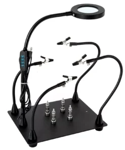Magnetic Helping Hands Soldering Station – Precision Soldering Tool with LED Light and Magnifier