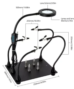 Magnetic Helping Hands Soldering Station – Precision Soldering Tool with LED Light and Magnifier