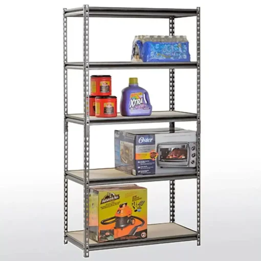 Adjustable Heavy-Duty 5-Shelf Steel Shelving Unit - Image 6
