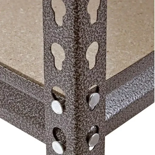 Adjustable Heavy-Duty 5-Shelf Steel Shelving Unit - Image 4