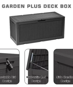 Outdoor All-Weather 100 Gallon Resin Deck Box