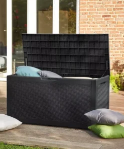 Outdoor All-Weather 100 Gallon Resin Deck Box