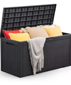 Outdoor All-Weather 100 Gallon Resin Deck Box