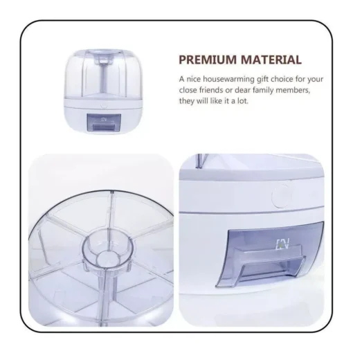 6-Grid Rotating Rice and Dry Food Dispenser - Image 7