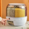 6-Grid Rotating Rice and Dry Food Dispenser