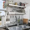Adjustable 3-Tier Stainless Steel Over The Sink Dish Drying Rack