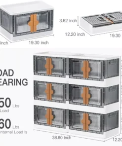 6 Pack Storage Bins with Lids and Wheels
