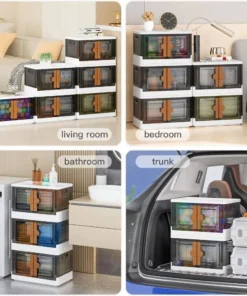 6 Pack Storage Bins with Lids and Wheels